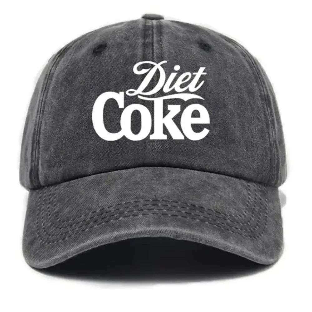 Vintage Style "Diet Coke" Black Adjustable Fit Baseball Hat Cap